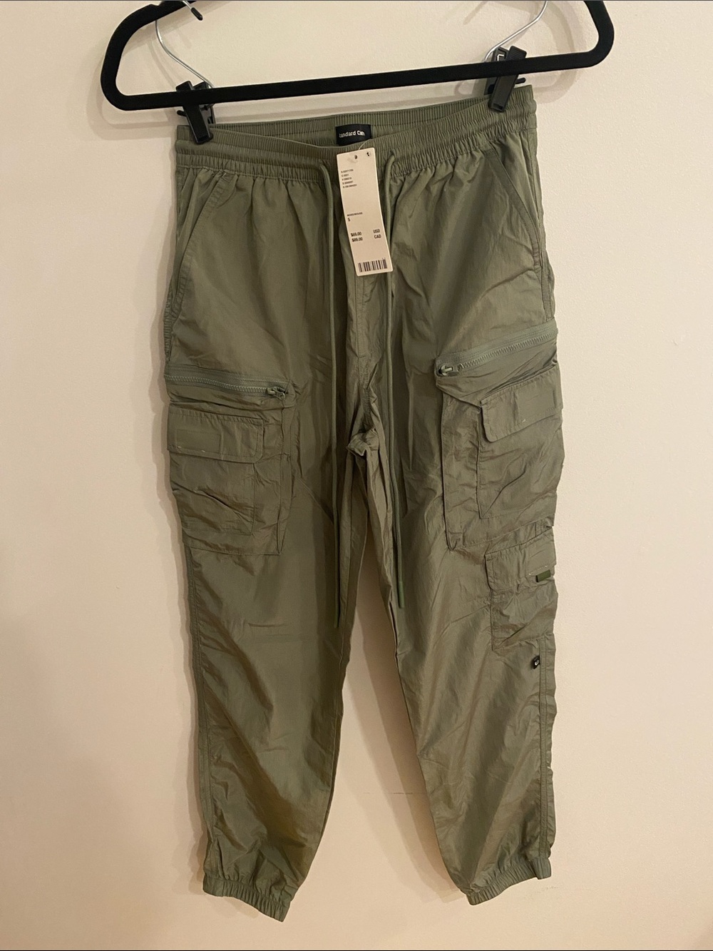 Light Olive Utility Cargo Joggers Standard Cloth